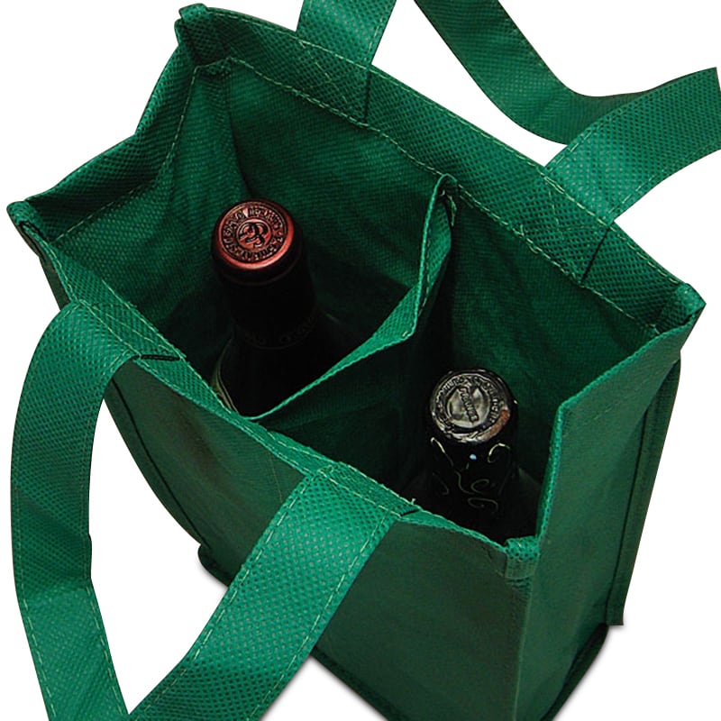 NonWoven Reusable Wine Bottle Carry Bags