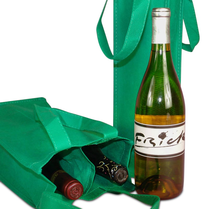 NonWoven Reusable Wine Bottle Carry Bags