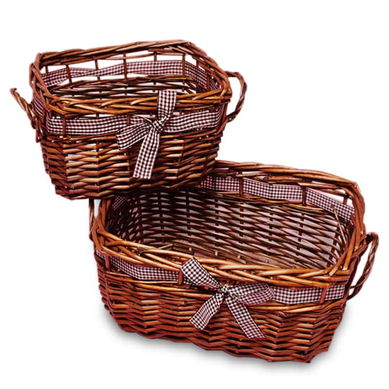 Dark Brown Willow Levroux Basket Set