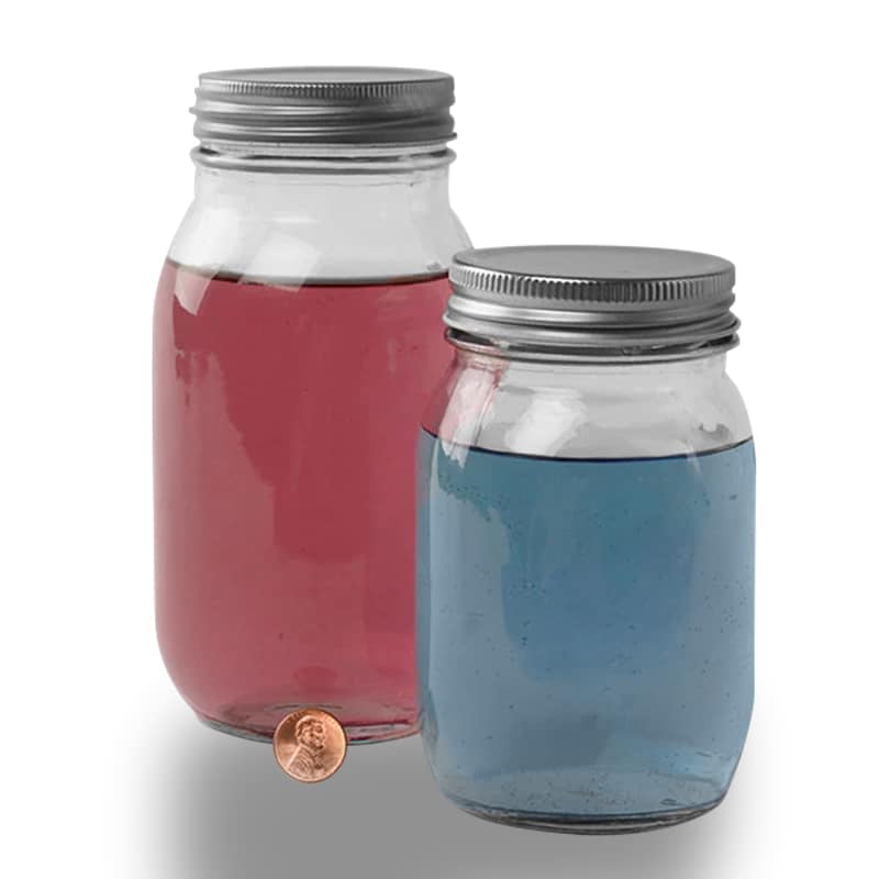 Round Glass Jars With Silver Lids