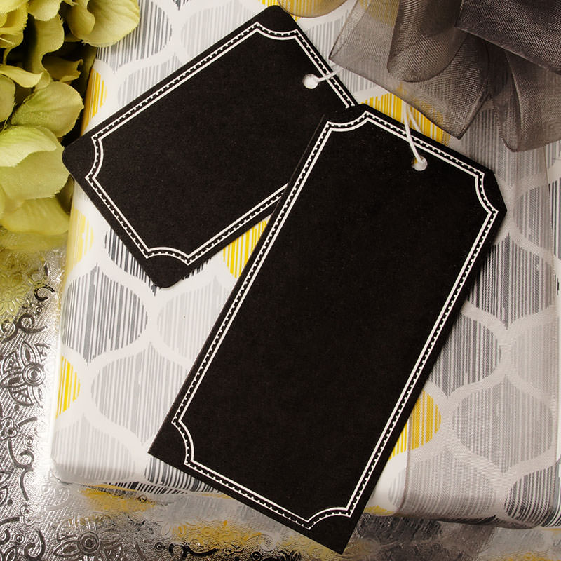 Black/White Chalkboard Strung Gift Tags Shop