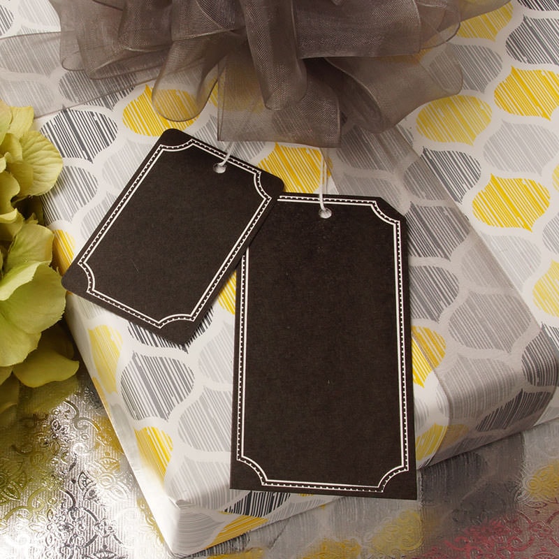 Black/White Chalkboard Strung Gift Tags Shop