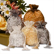 Brushed Organza Bags With Tassels