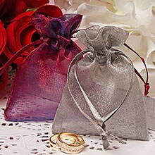 Jewel Tone Crystallized Organza Bags