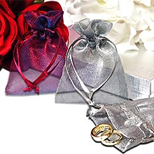 Jewel Tone Crystallized Organza Bags