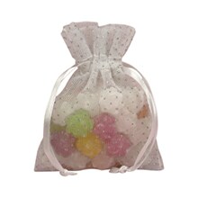 Silver Polka Dot Organza Bags