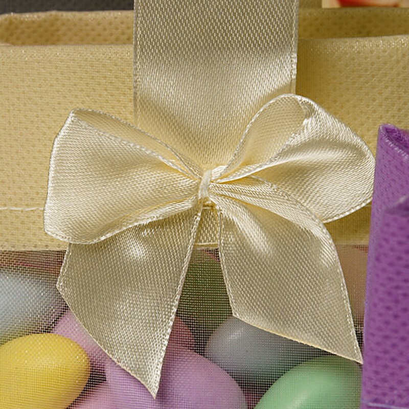Ribbon Handle Organza Bag With A Bow