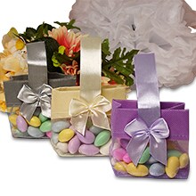 Ribbon Handle Organza Bag With A Bow