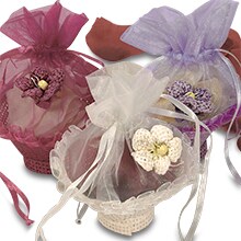 Paper/Mesh Tiny Favor Baskets