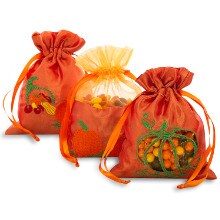 Pumpkin Taffeta Bags