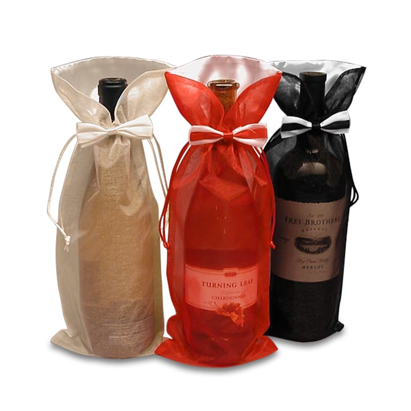 Bow Tie Organza Wine Bag