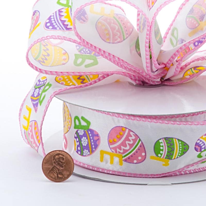 Easter Egg Hunt Satin Wired Ribbon