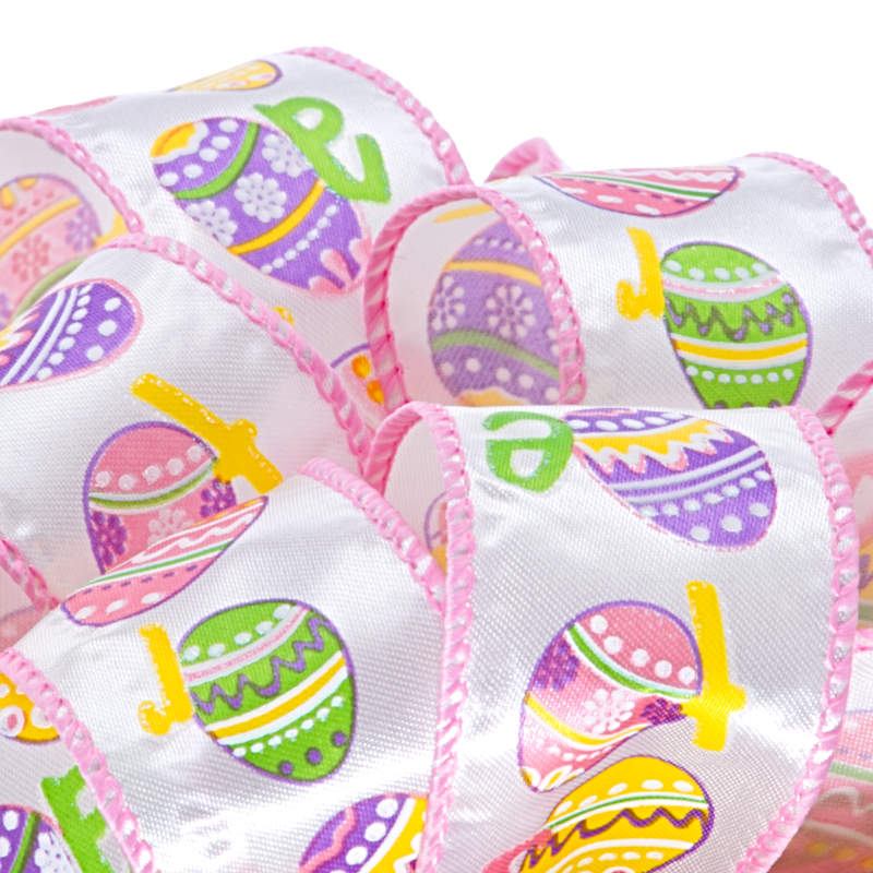 Easter Egg Hunt Satin Wired Ribbon