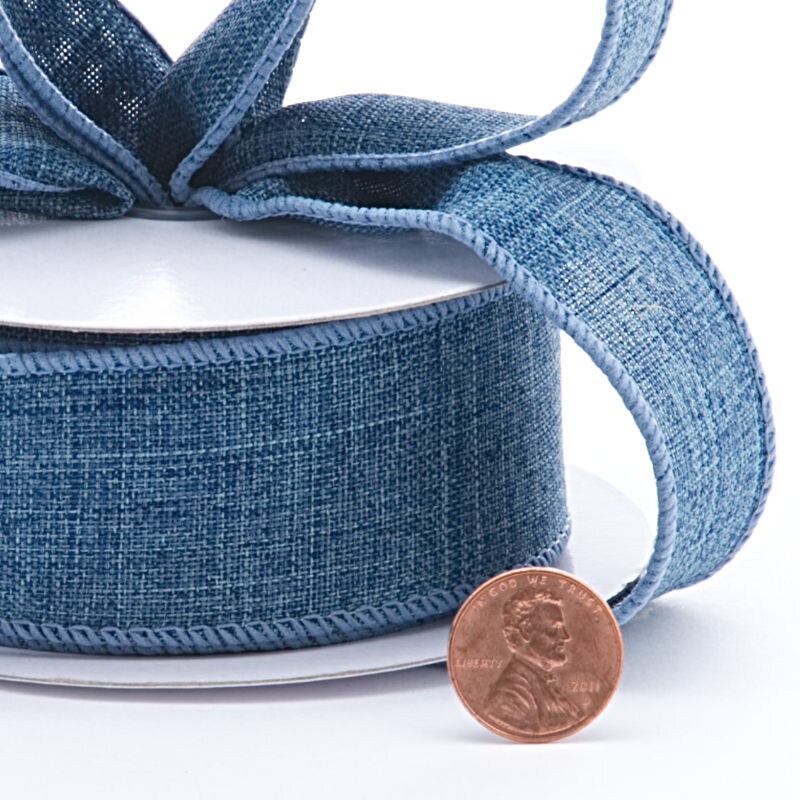 Blue Denim Wired Ribbon Shop Paper Mart Now