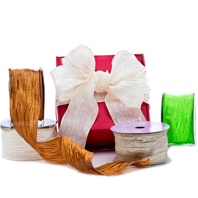 Solid Crepe Fabric Wired Ribbon | Shop Papermart.com
