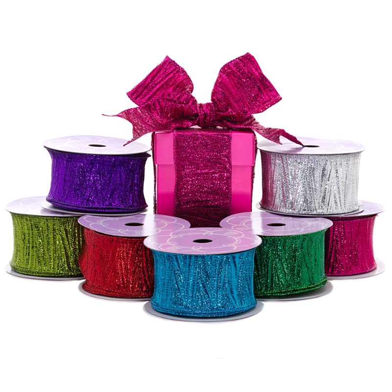 Vertical Crepe Metallic Wired Ribbon Shop