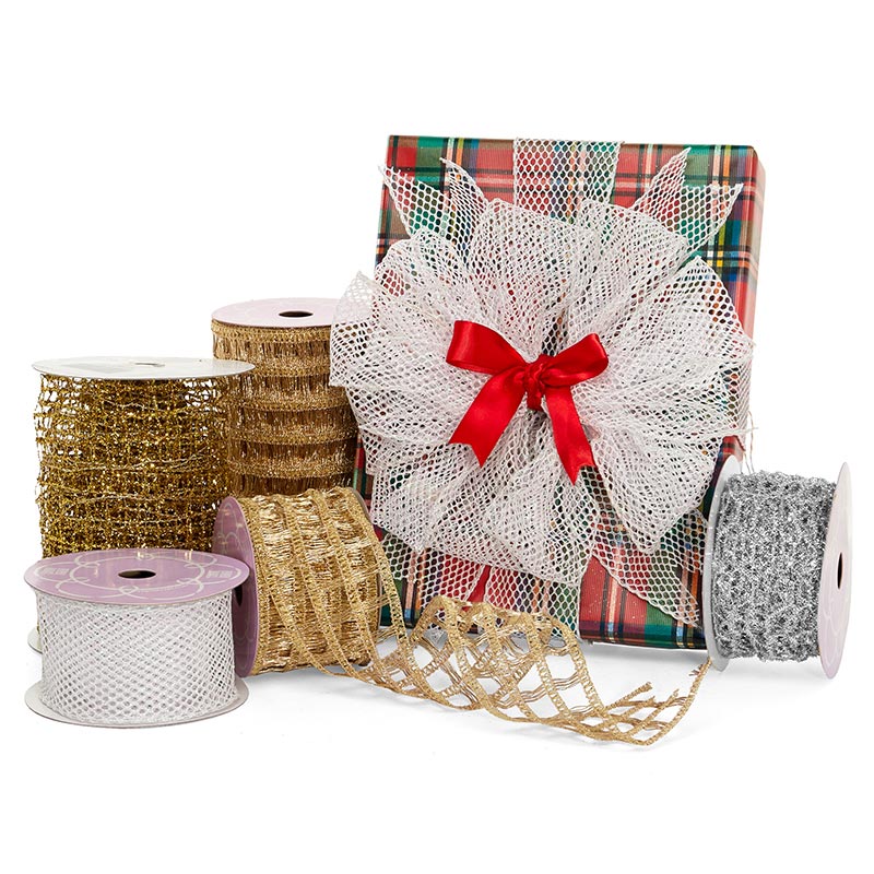 Mesh & Netted Christmas Ribbons Shop