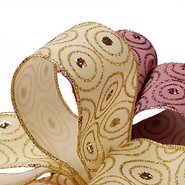 Circles Flocked Ribbon