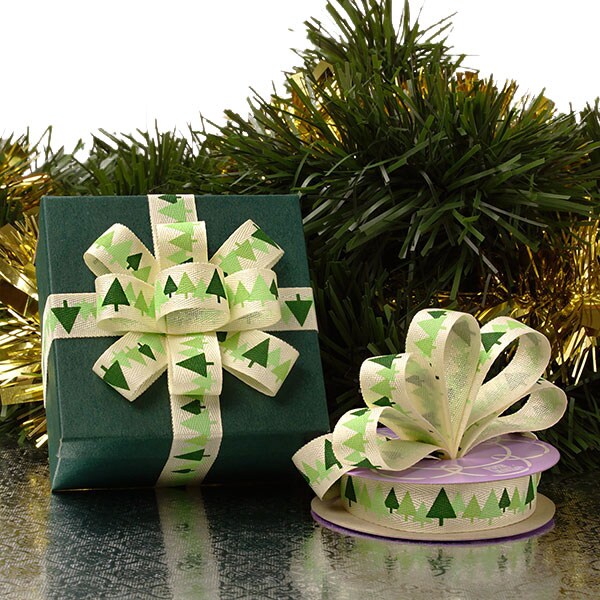 Natural Grosgrain Christmas Ribbon