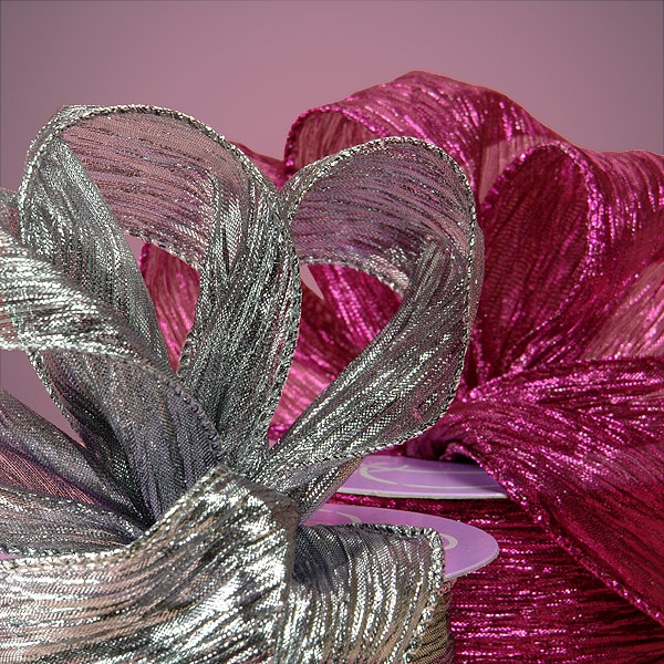 Metallic Crepe Fabric Ribbon