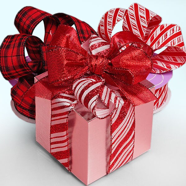 Assorted Medium Wired Christmas Ribbon