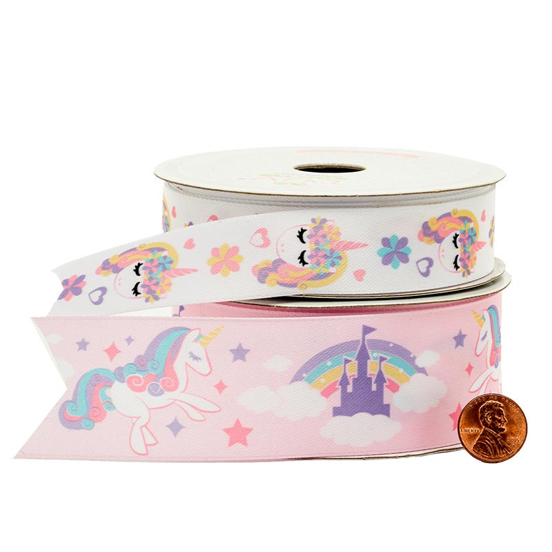 Unicorn Print Satin Ribbon Shop
