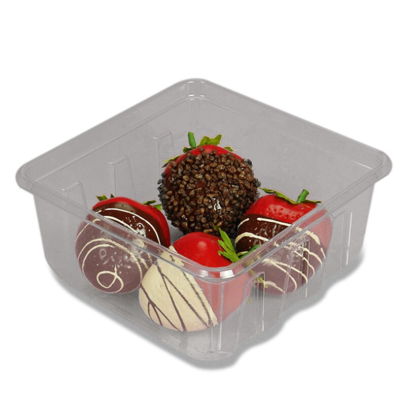 clear square containers with lids
