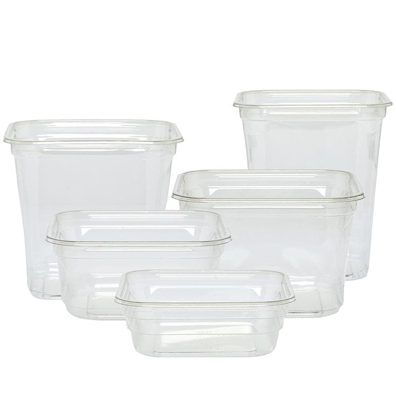 Clear PET Square Food Containers (No Lid) Shop
