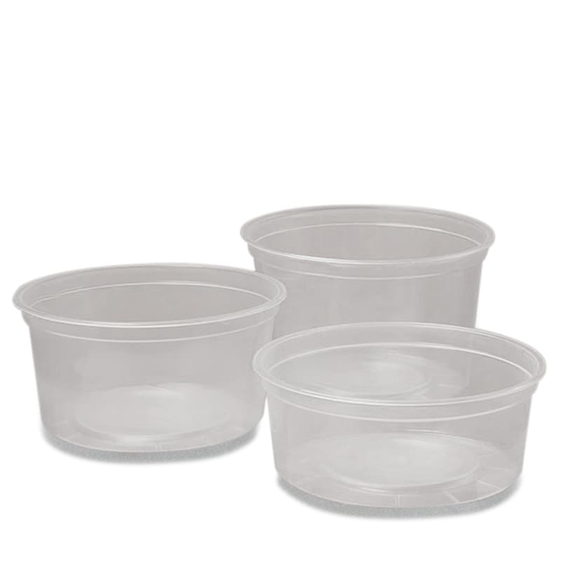 Clear Round Polypropylene Food Containers (No Lid) | Shop PaperMart.com