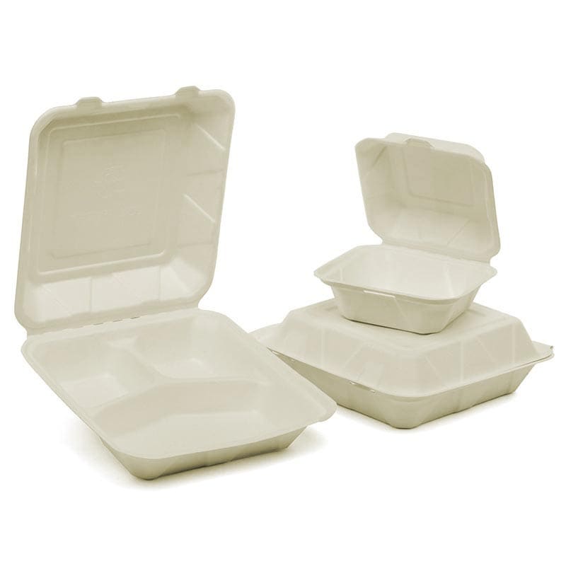 Molded Fiber Clamshell TakeOut Containers