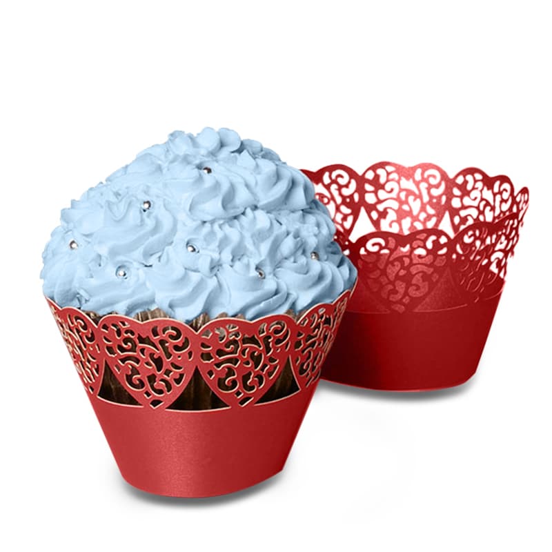 Lace Cut Paper Cupcake Wrappers