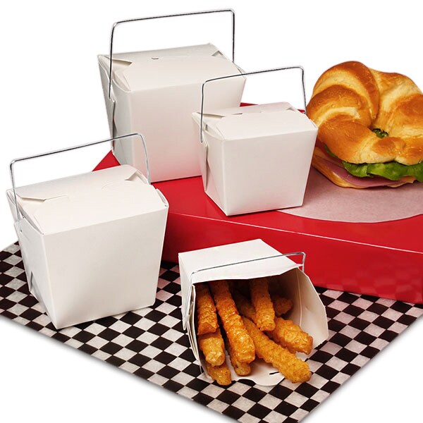 Take out Boxes Wire Handle Box Paper Mart