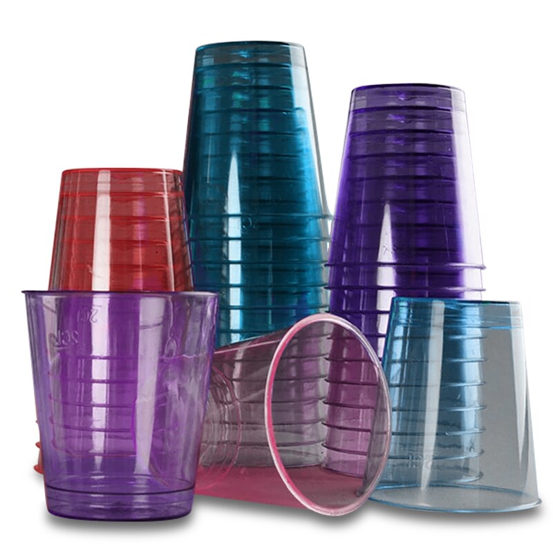 Colored Clear Plastic Shot Cups