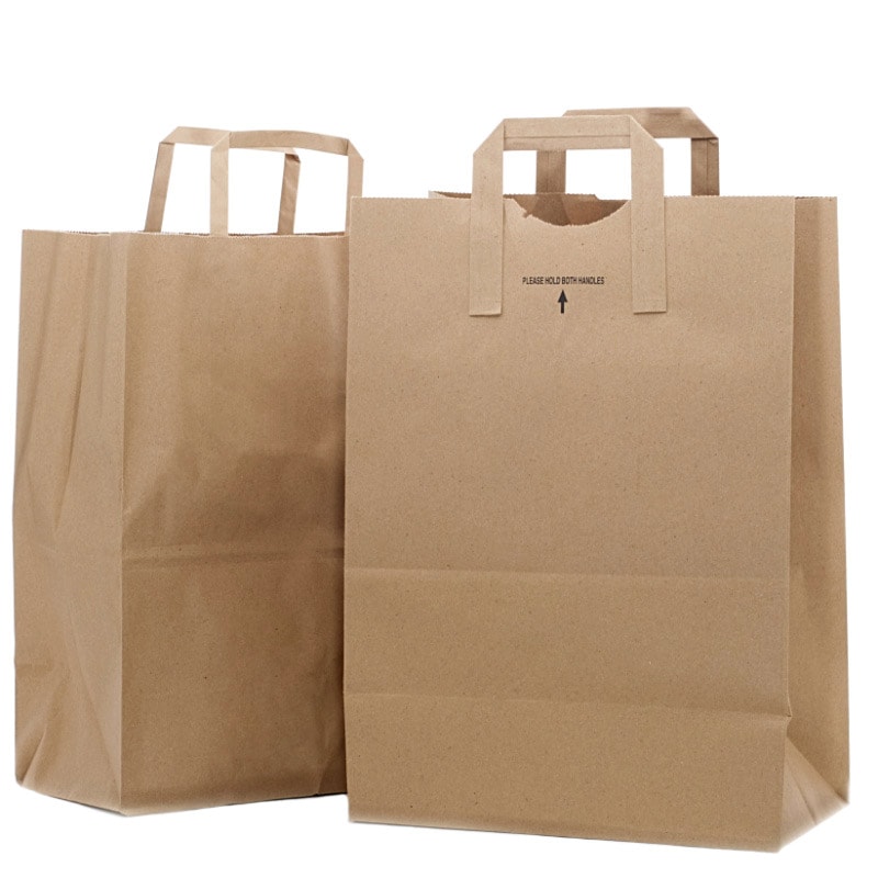 Kraft Flat Handle Grocery Bag