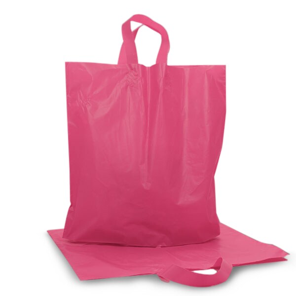 Matte Soft Plastic Loop Handle Shopping Bags