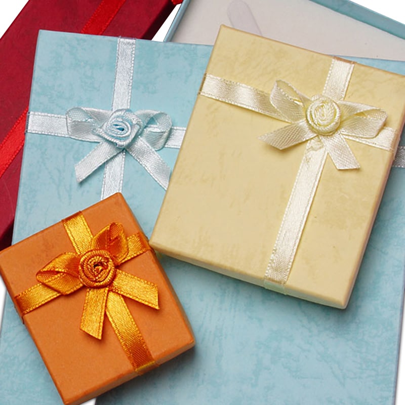 Assorted Jewelry Boxes With Rose Bow