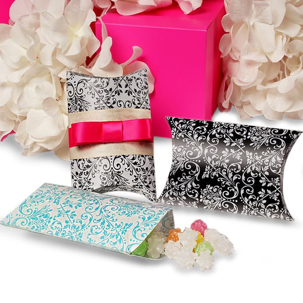 Damask Printed Pillow Boxes