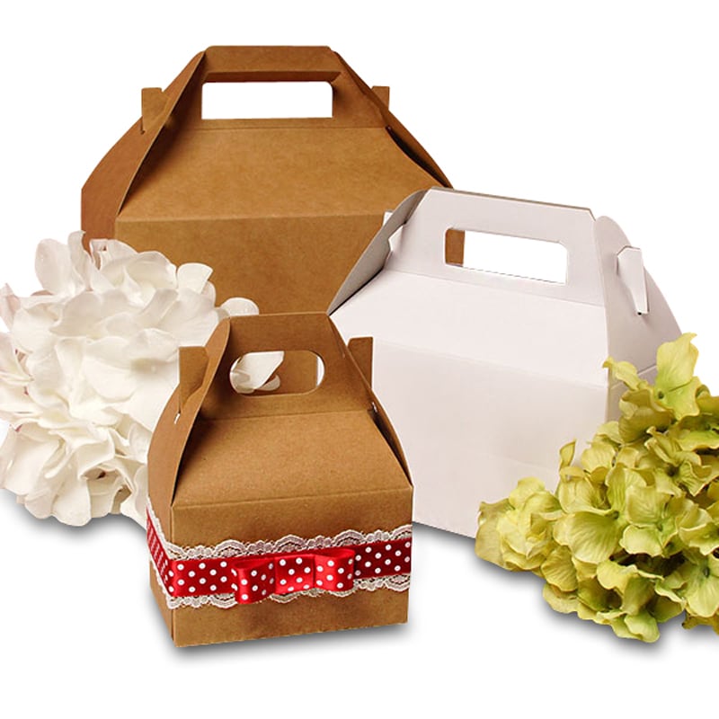 Kraft & White Gable Gift Boxes Shop Paper Mart