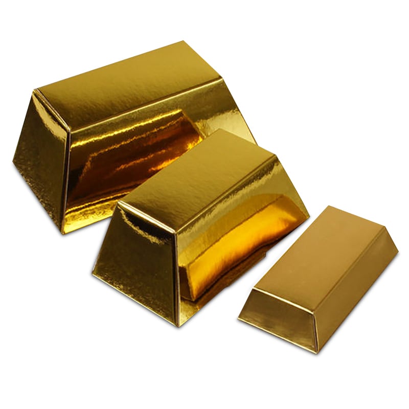 Gold Bar Shaped Favor Boxes