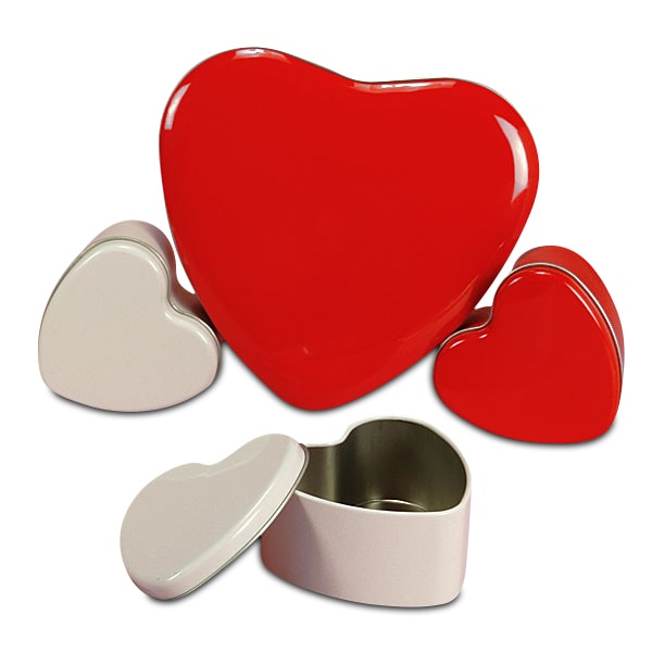 Heart Shaped Tin Cans