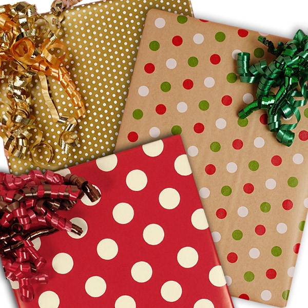 Polka Dot Christmas Wrapping Paper