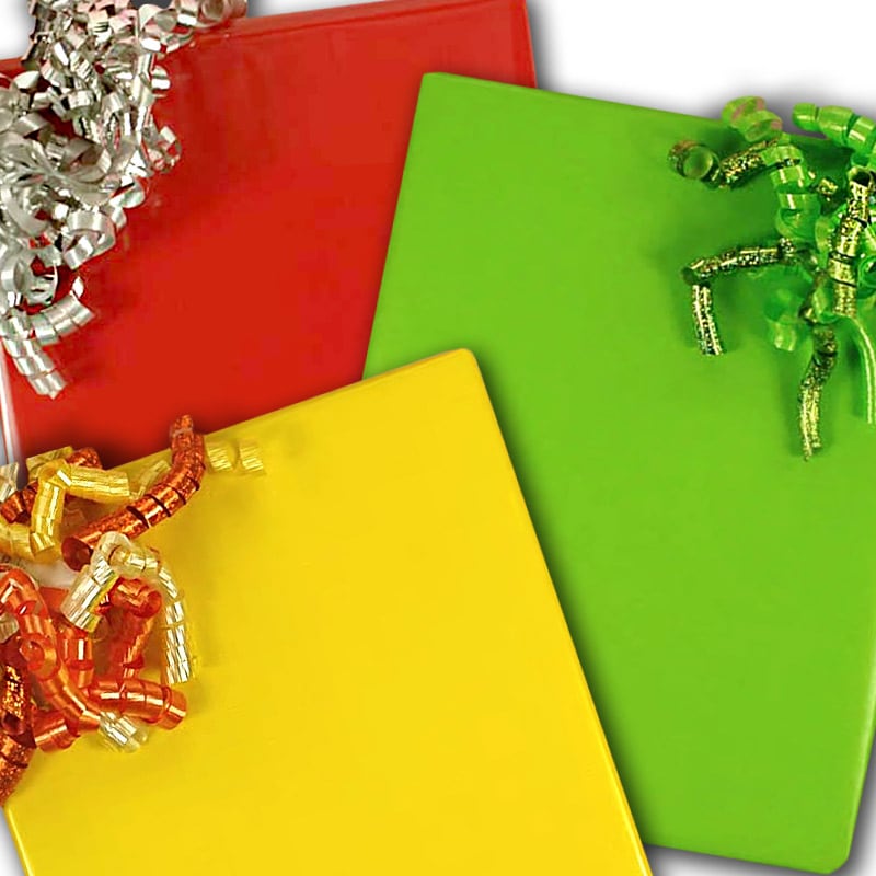 Solid Colored Wrapping Paper On White Shop