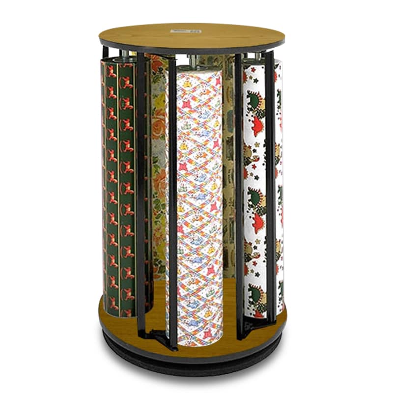 Rotating 5 Roll Gift Wrap Organizer Paper Mart