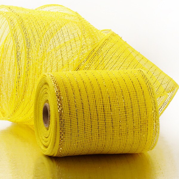 Metallic Thread 6" Deco Mesh Ribbons