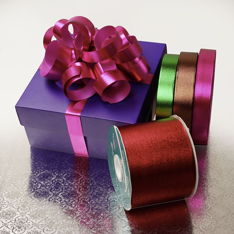 Metallic Embossed Poly Ribbon