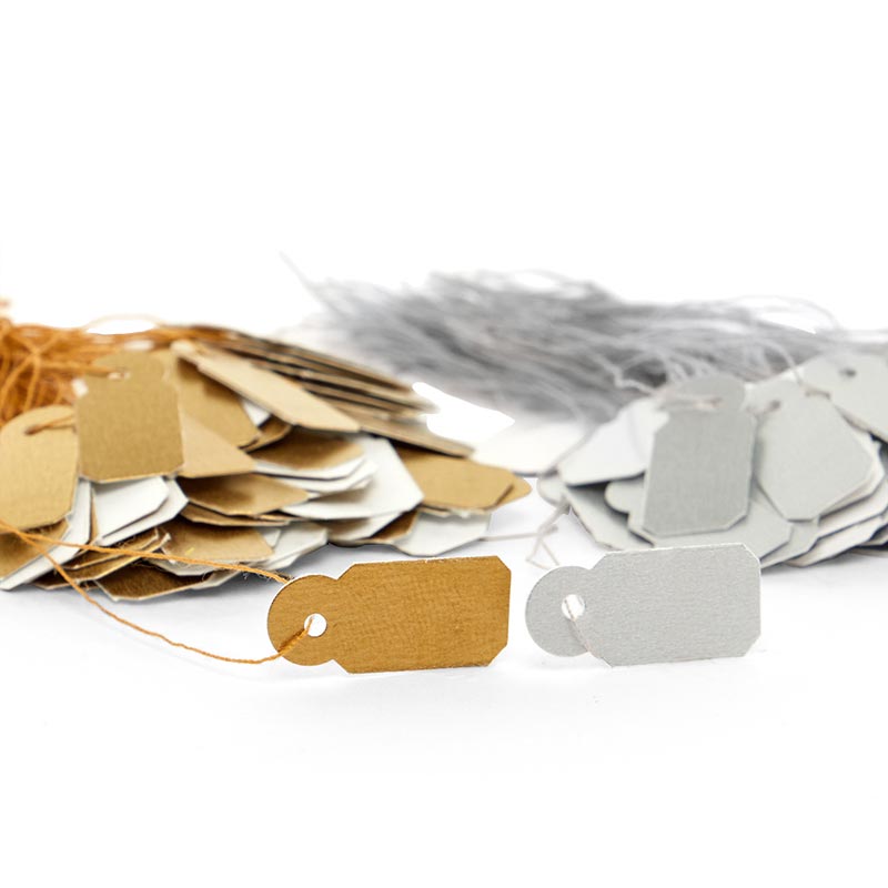 Mini Metallic Strung Merchandising Tags Shop