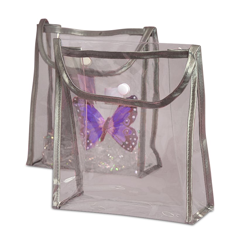 Silver Trim Vinyl Purse Style Bag