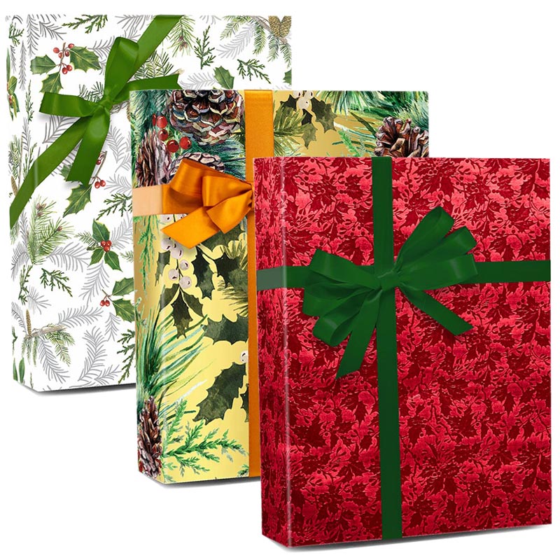 Christmas Ribbons & Canes Gift Wrap 24 x 100' by Paper Mart