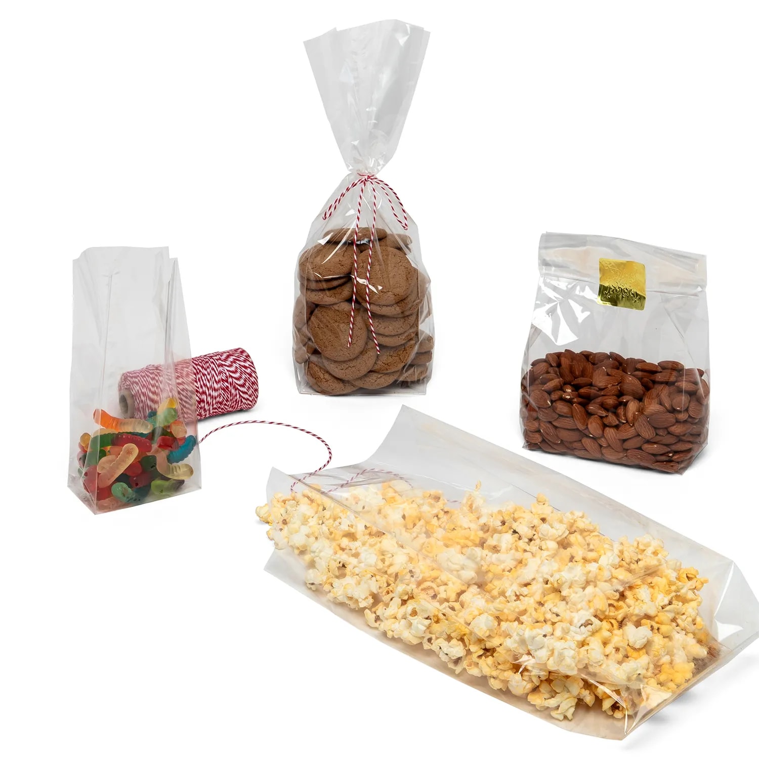 Clear Gusset Bags Flat Bottom Cellophane Gift Goody Bags