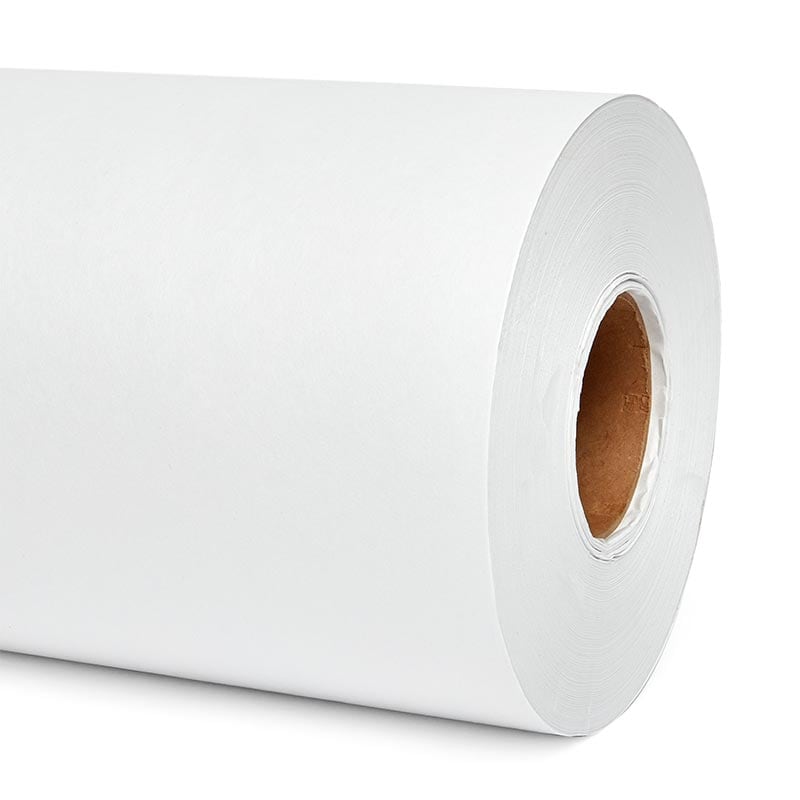White Gift Wrapping Paper Rolls (Eco Holiday Recycled Sheets Gift Wraps)  (Matte, Satin)